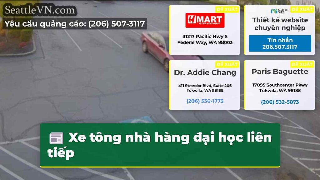 Xe tông nhà hàng đại học liên tiếp