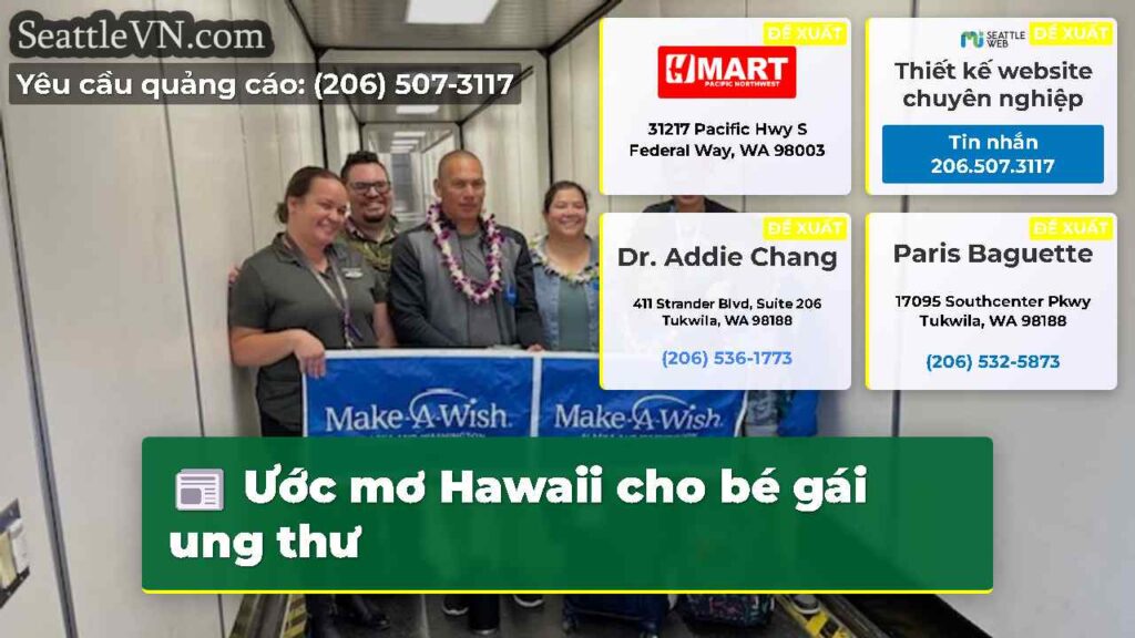 Ước mơ Hawaii cho bé gái ung thư