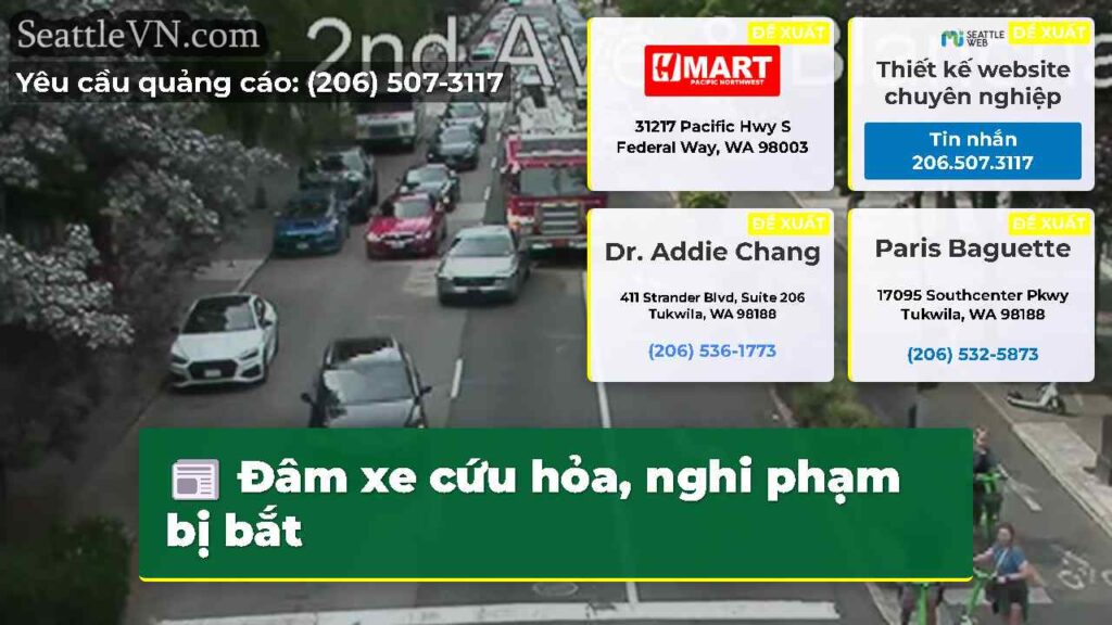 Đâm xe cứu hỏa, nghi phạm bị bắt