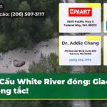 Cầu White River đóng Giao thông tắc!