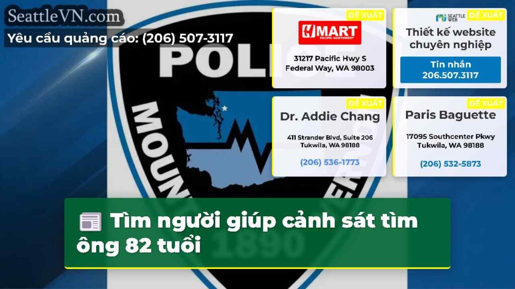 Tìm người giúp cảnh sát tìm ông 82 tuổi