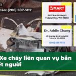 Xe cháy liên quan vụ bắn chết người