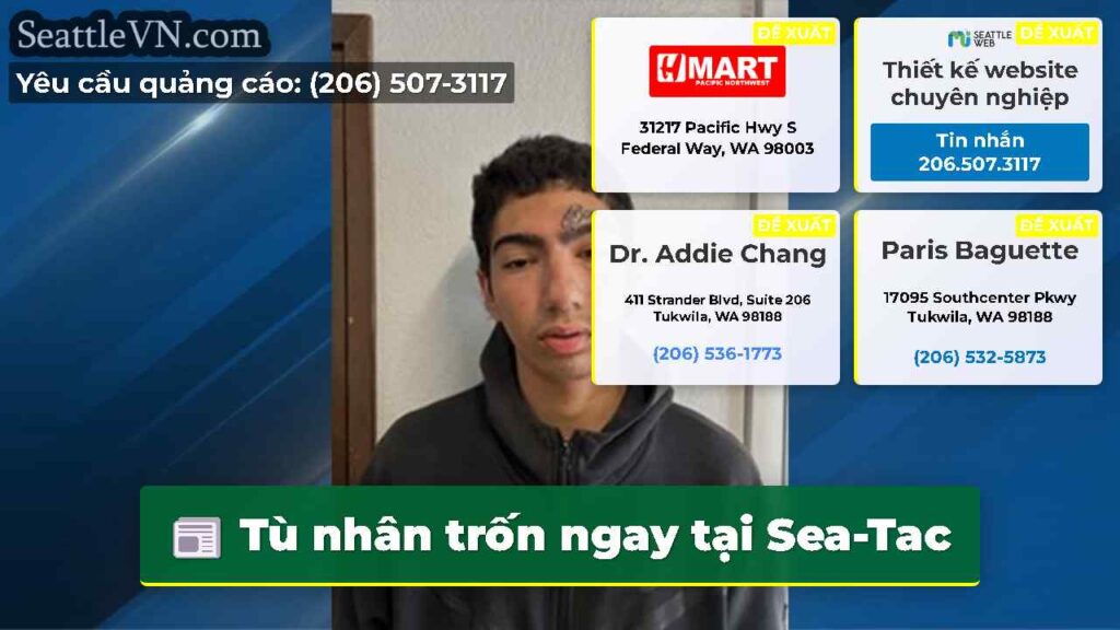 Tù nhân trốn ngay tại Sea-Tac