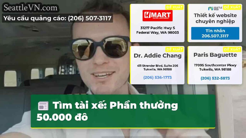 Tìm tài xế: Phần thưởng 50.000 đô