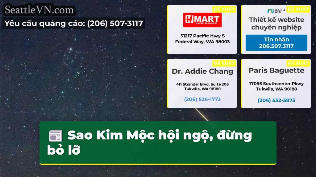 Sao Kim Mộc hội ngộ, đừng bỏ lỡ