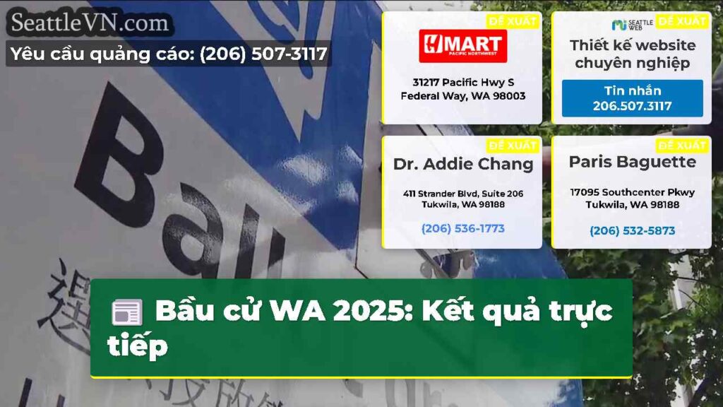 Bầu cử WA 2025: Kết quả trực tiếp