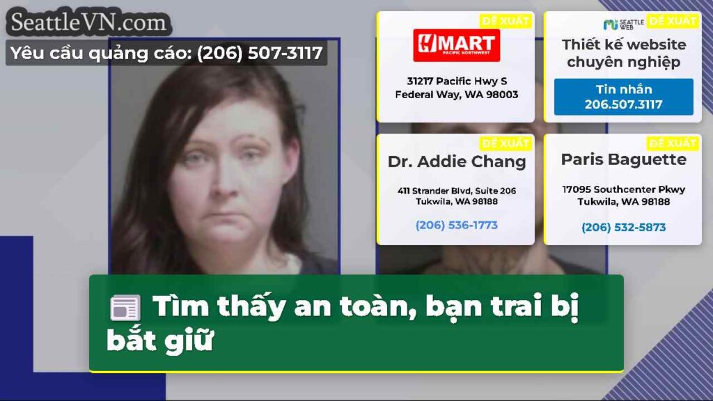 Tìm thấy an toàn, bạn trai bị bắt giữ