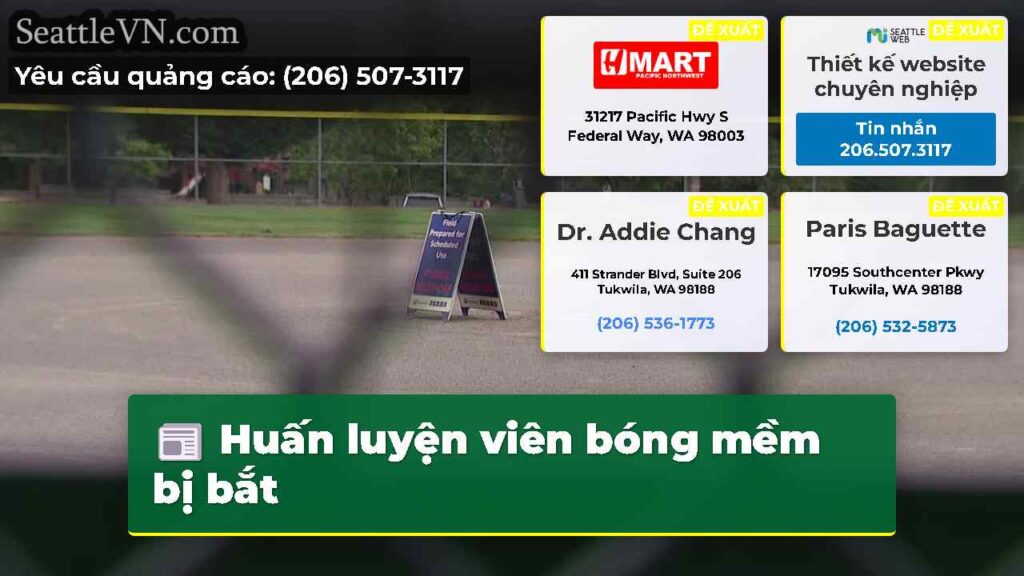 Huấn luyện viên bóng mềm bị bắt