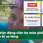 Vận động viên ba môn phối hợp bị xe tông