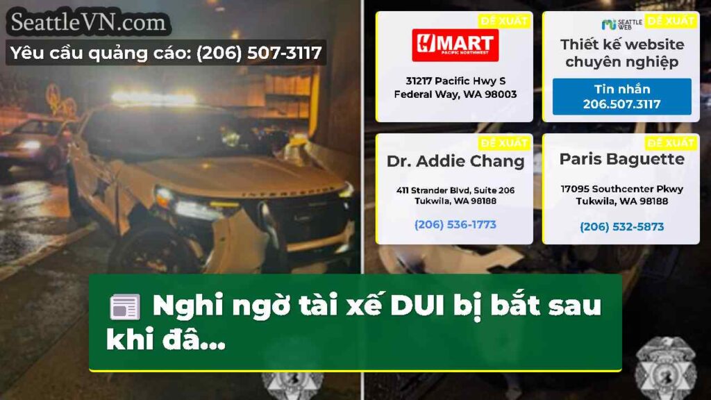 Nghi ngờ tài xế DUI bị bắt sau khi đâ...