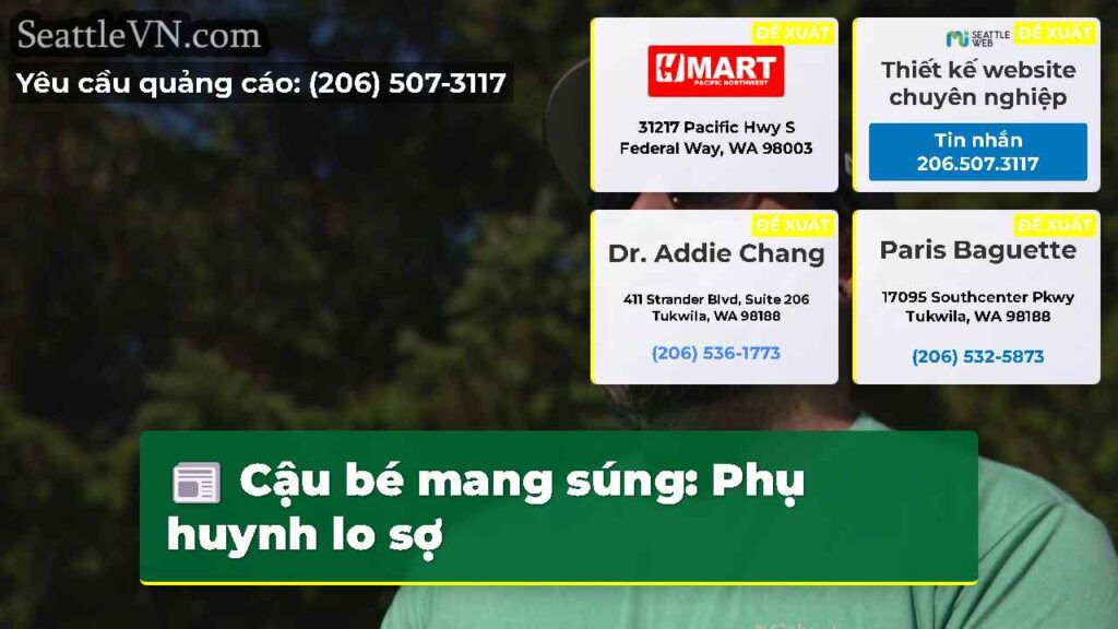 Cậu bé mang súng: Phụ huynh lo sợ