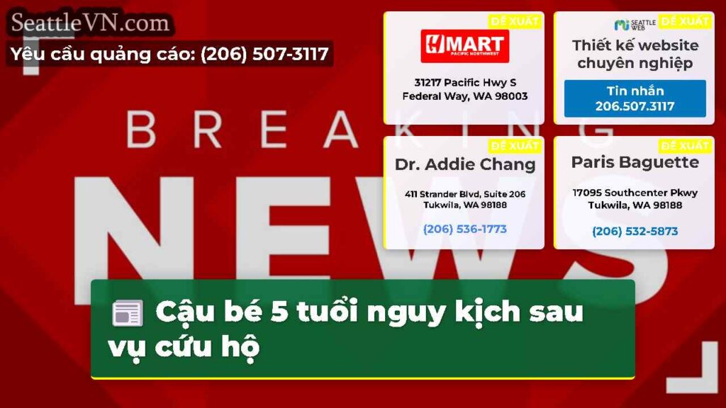Cậu bé 5 tuổi nguy kịch sau vụ cứu hộ