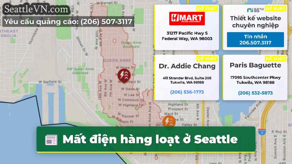 Mất điện hàng loạt ở Seattle