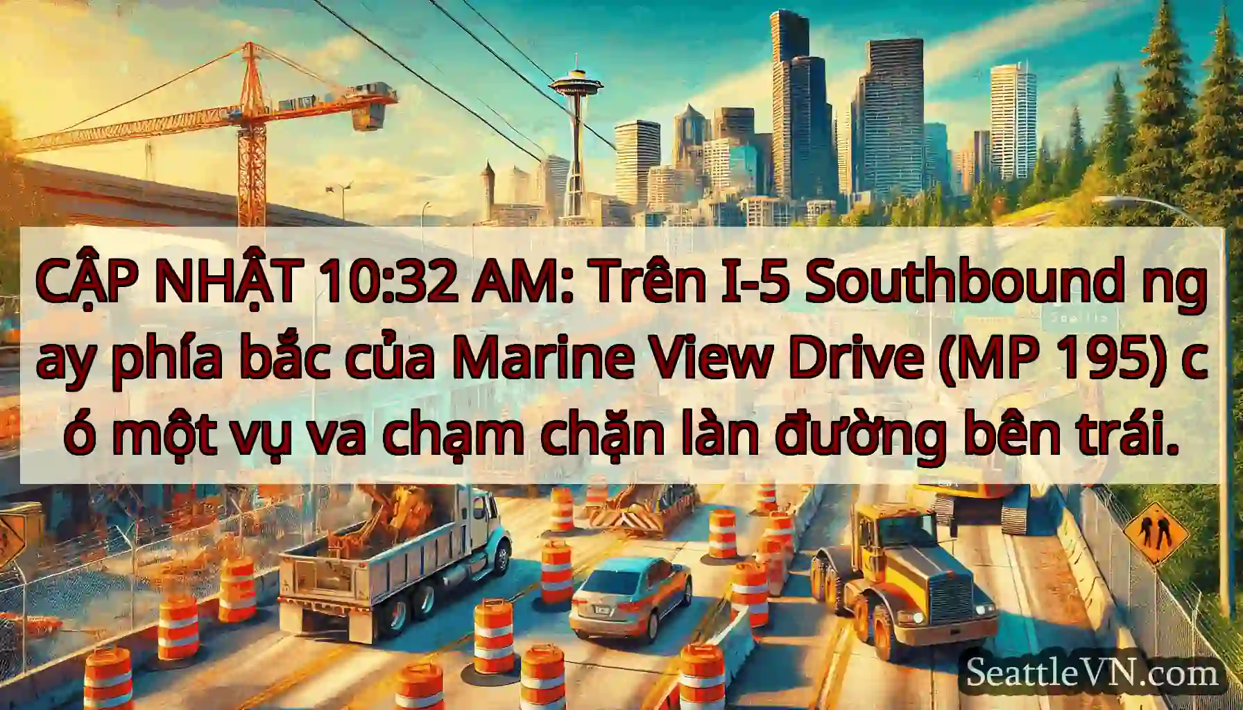 CẬP NHẬT 10:32 AM: Trên I-5 Southbound ngay phía