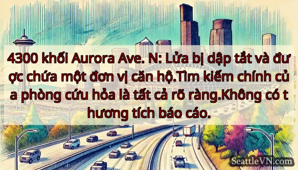4300 khối Aurora Ave. N: Lửa bị dập tắt và được
