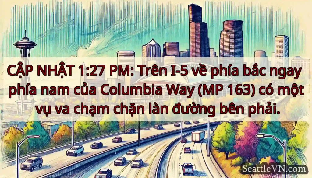 CẬP NHẬT 1:27 PM: Trên I-5 về phía bắc ngay phía