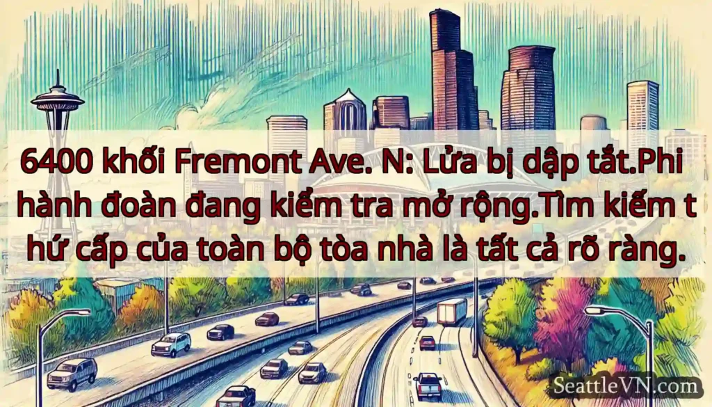 6400 khối Fremont Ave. N: Lửa bị dập tắt.Phi hành