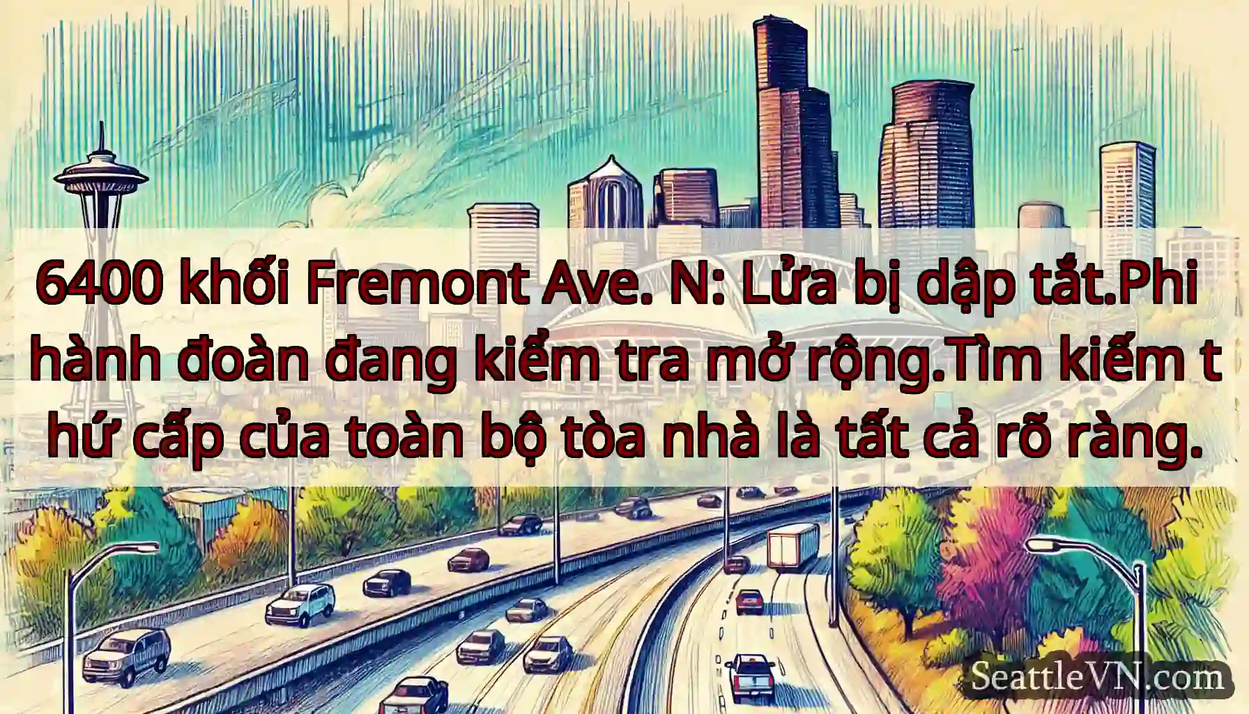 6400 khối Fremont Ave. N: Lửa bị dập tắt.Phi hành