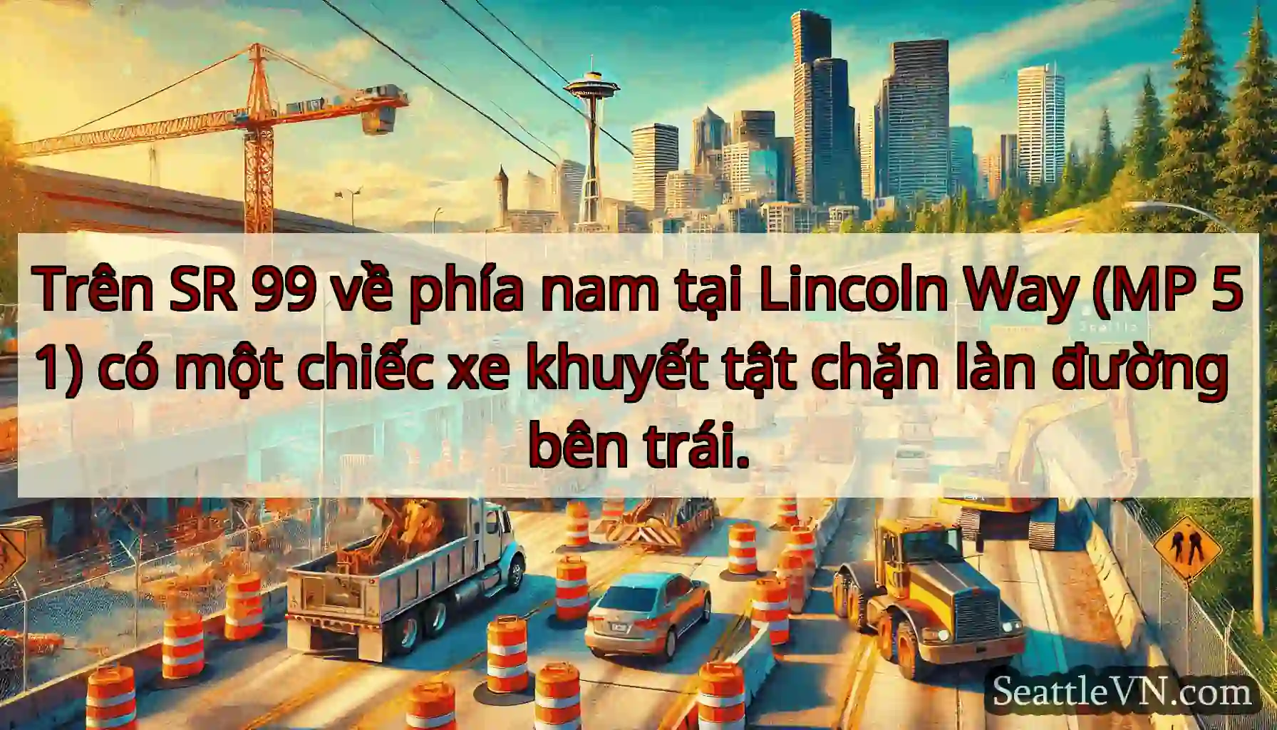 Trên SR 99 về phía nam tại Lincoln Way (MP 51) có