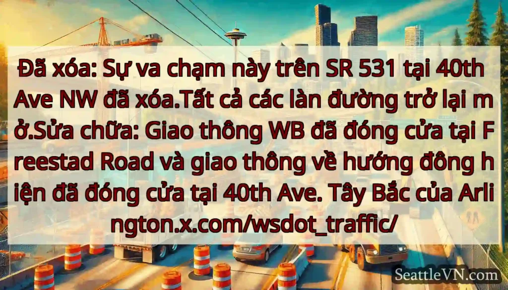 Đã xóa: Sự va chạm này trên SR 531 tại 40th Ave