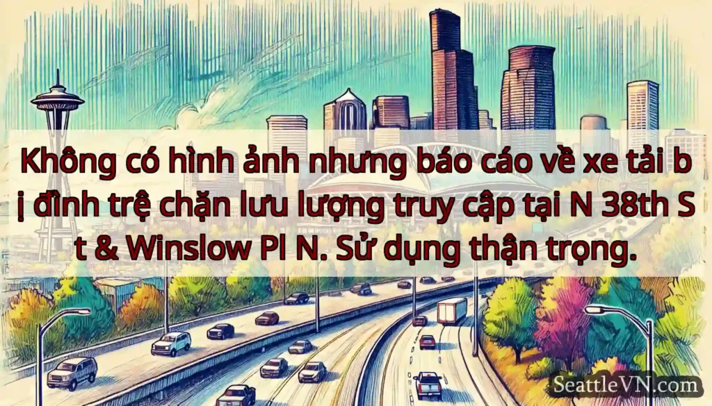 Không có hình ảnh nhưng báo cáo về xe tải bị đình
