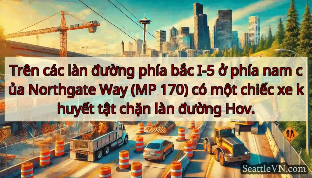 Trên các làn đường phía bắc I-5 ở phía nam của