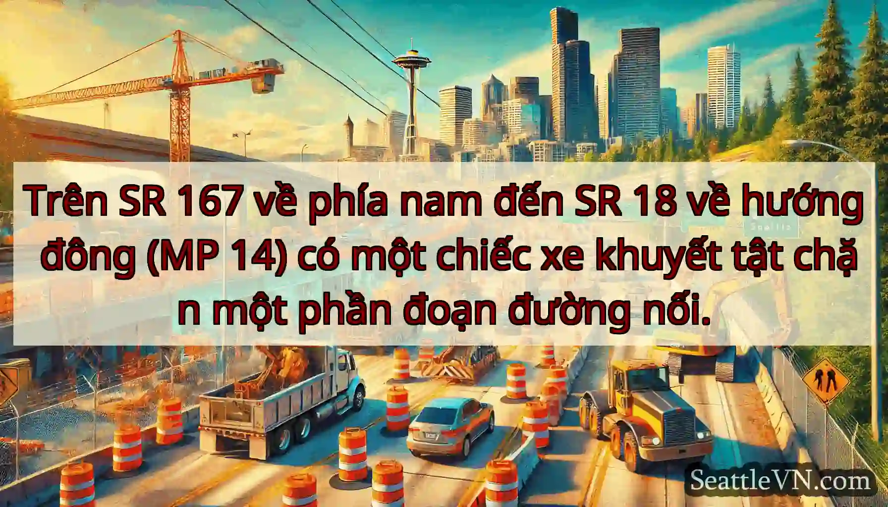 Trên SR 167 về phía nam đến SR 18 về hướng đông