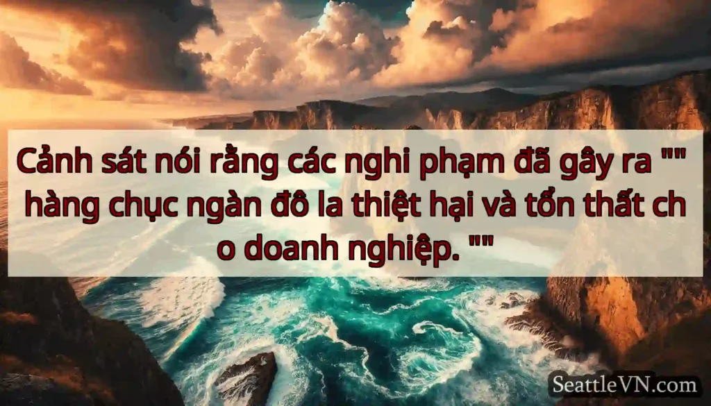 Cảnh sát nói rằng các nghi phạm đã gây ra hàng