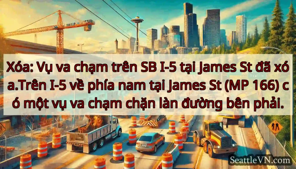 Xóa: Vụ va chạm trên SB I-5 tại James St đã