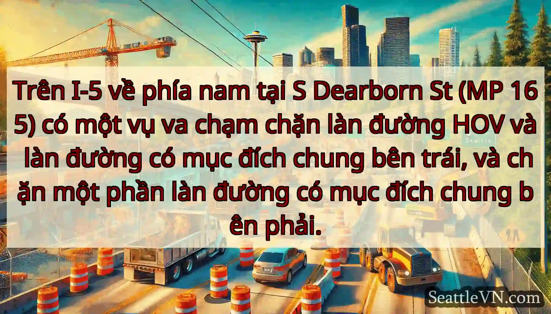 Trên I-5 về phía nam tại S Dearborn St (MP 165)