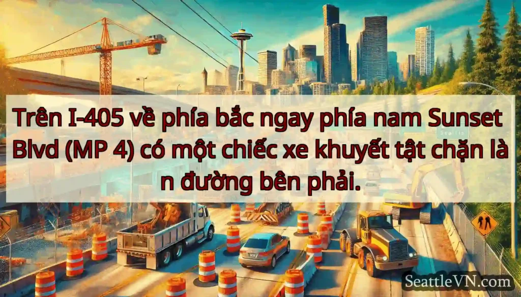 Trên I-405 về phía bắc ngay phía nam Sunset Blvd