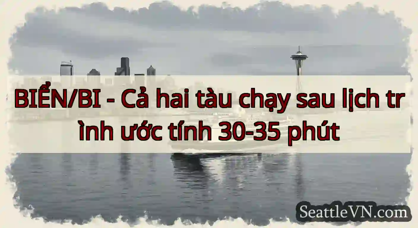 BIỂN/BI - Cả hai tàu chạy sau lịch trình ước tính
