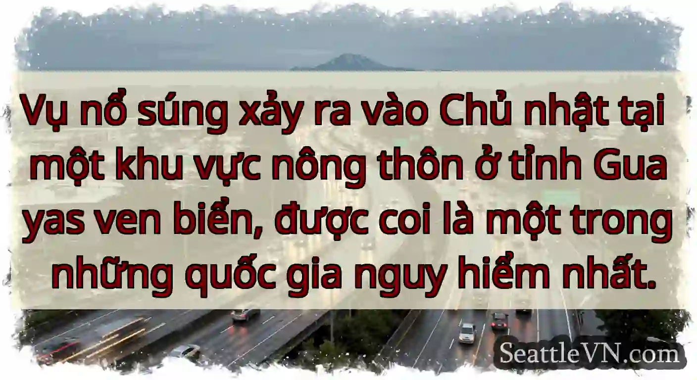 Vụ nổ súng xảy ra vào Chủ nhật tại một khu vực