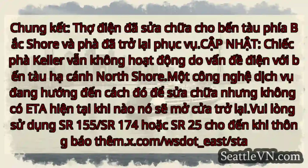 Chung kết: Thợ điện đã sửa chữa cho bến tàu phía