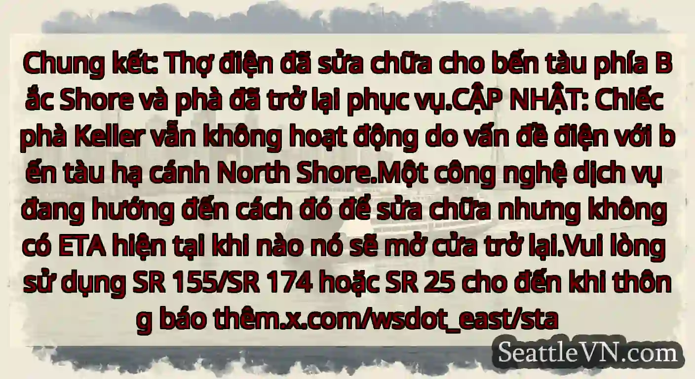 Chung kết: Thợ điện đã sửa chữa cho bến tàu phía