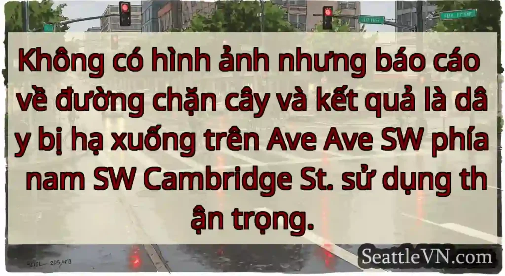 Không có hình ảnh nhưng báo cáo về đường chặn cây