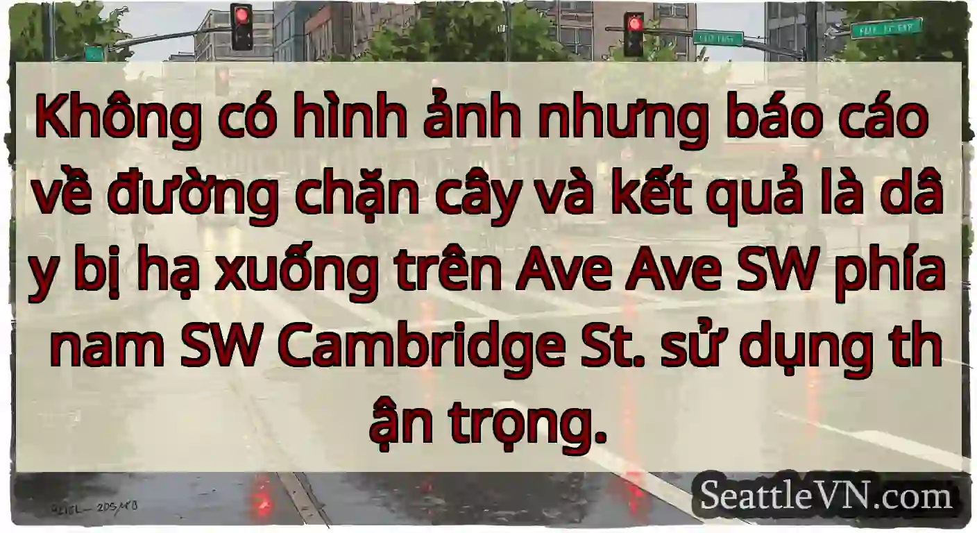 Không có hình ảnh nhưng báo cáo về đường chặn cây