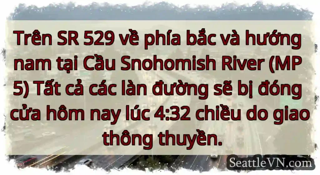 Trên SR 529 về phía bắc và hướng nam tại Cầu