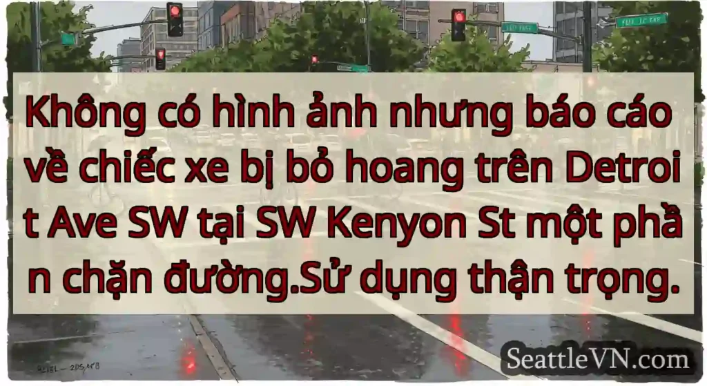 Không có hình ảnh nhưng báo cáo về chiếc xe bị bỏ