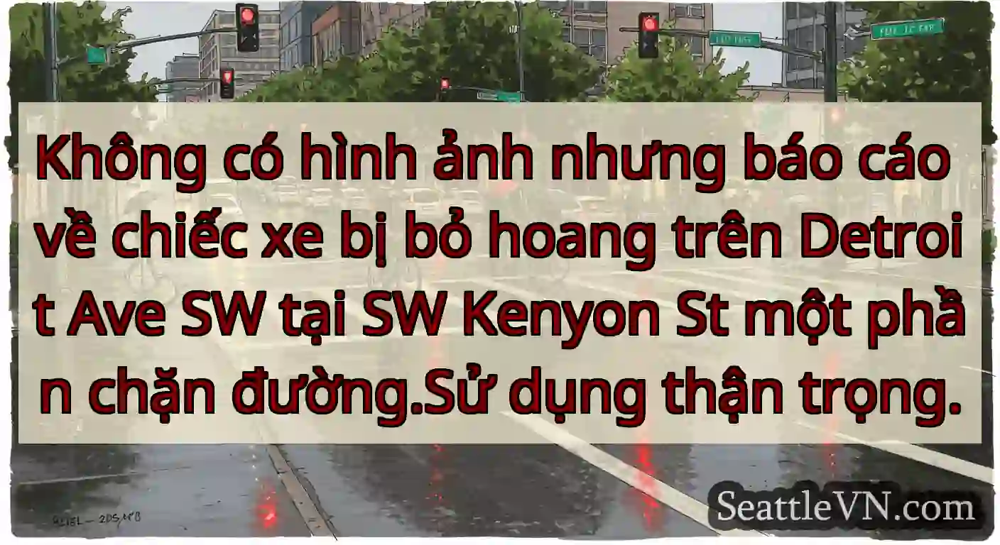 Không có hình ảnh nhưng báo cáo về chiếc xe bị bỏ