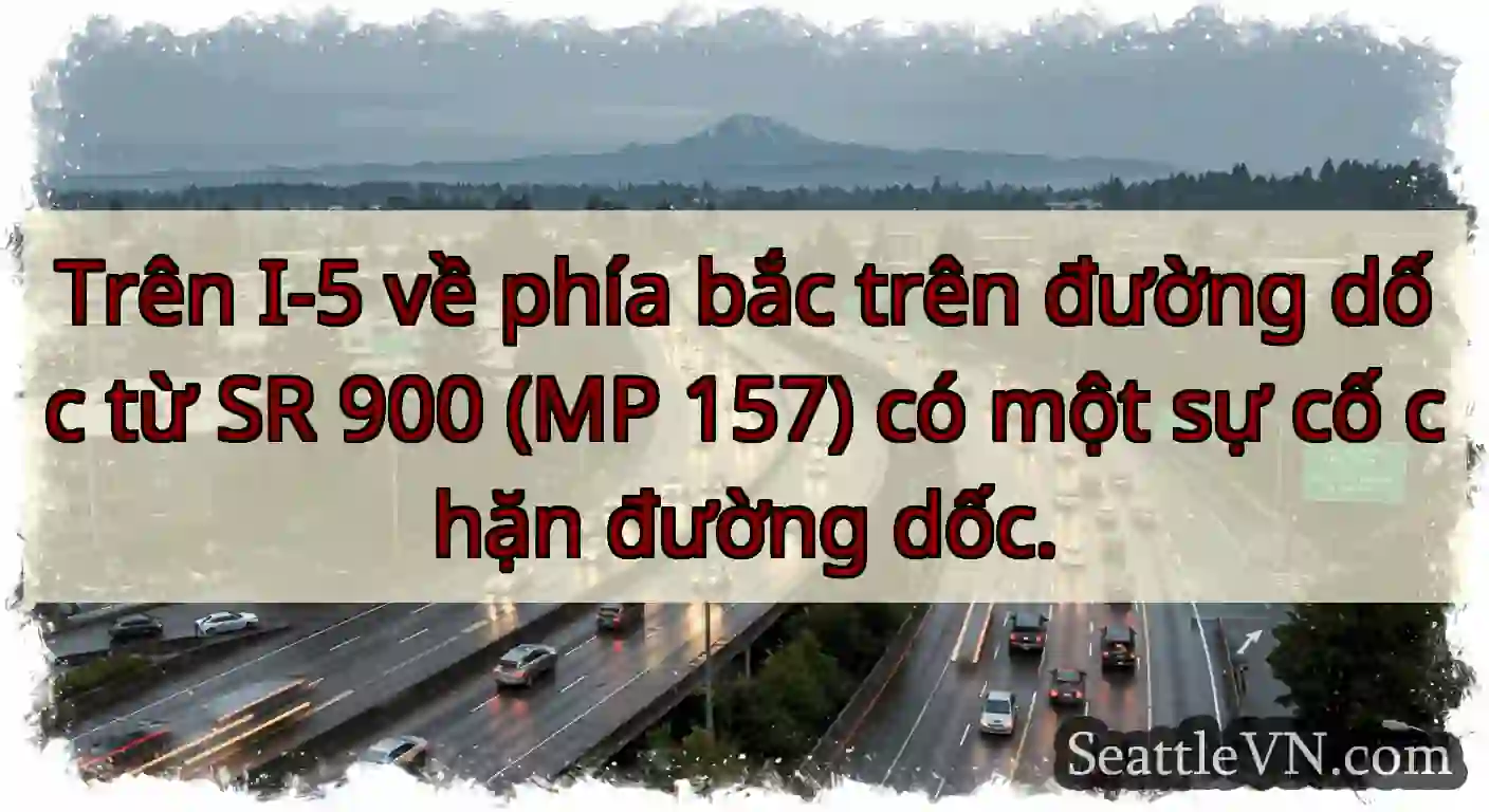 Trên I-5 về phía bắc trên đường dốc từ SR 900 (MP