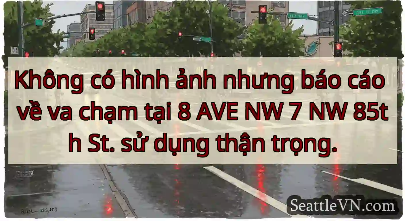 Không có hình ảnh nhưng báo cáo về va chạm tại 8