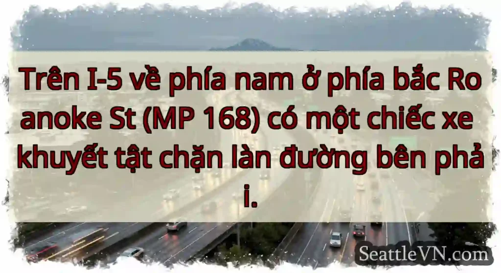 Trên I-5 về phía nam ở phía bắc Roanoke St (MP