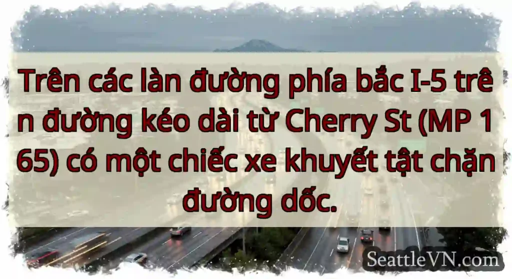 Trên các làn đường phía bắc I-5 trên đường kéo