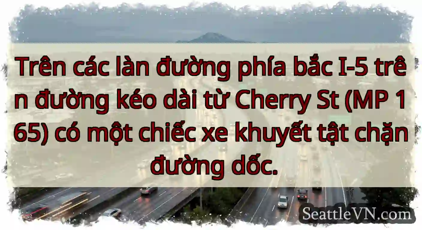Trên các làn đường phía bắc I-5 trên đường kéo