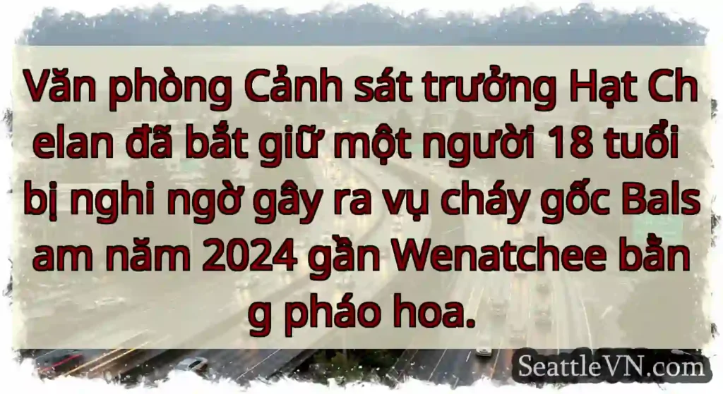 Văn phòng Cảnh sát trưởng Hạt Chelan đã bắt giữ