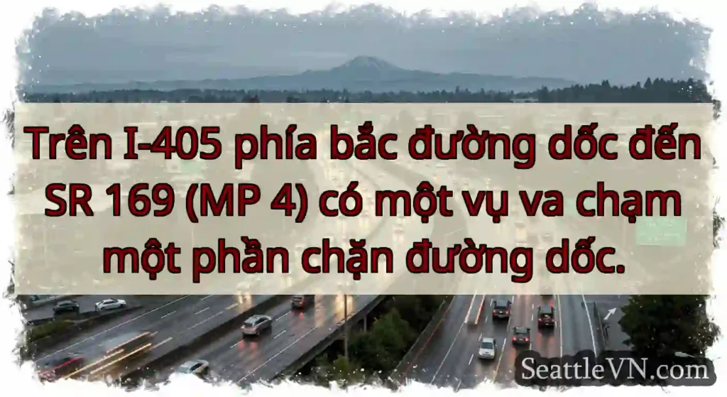 Trên I-405 phía bắc đường dốc đến SR 169 (MP 4)