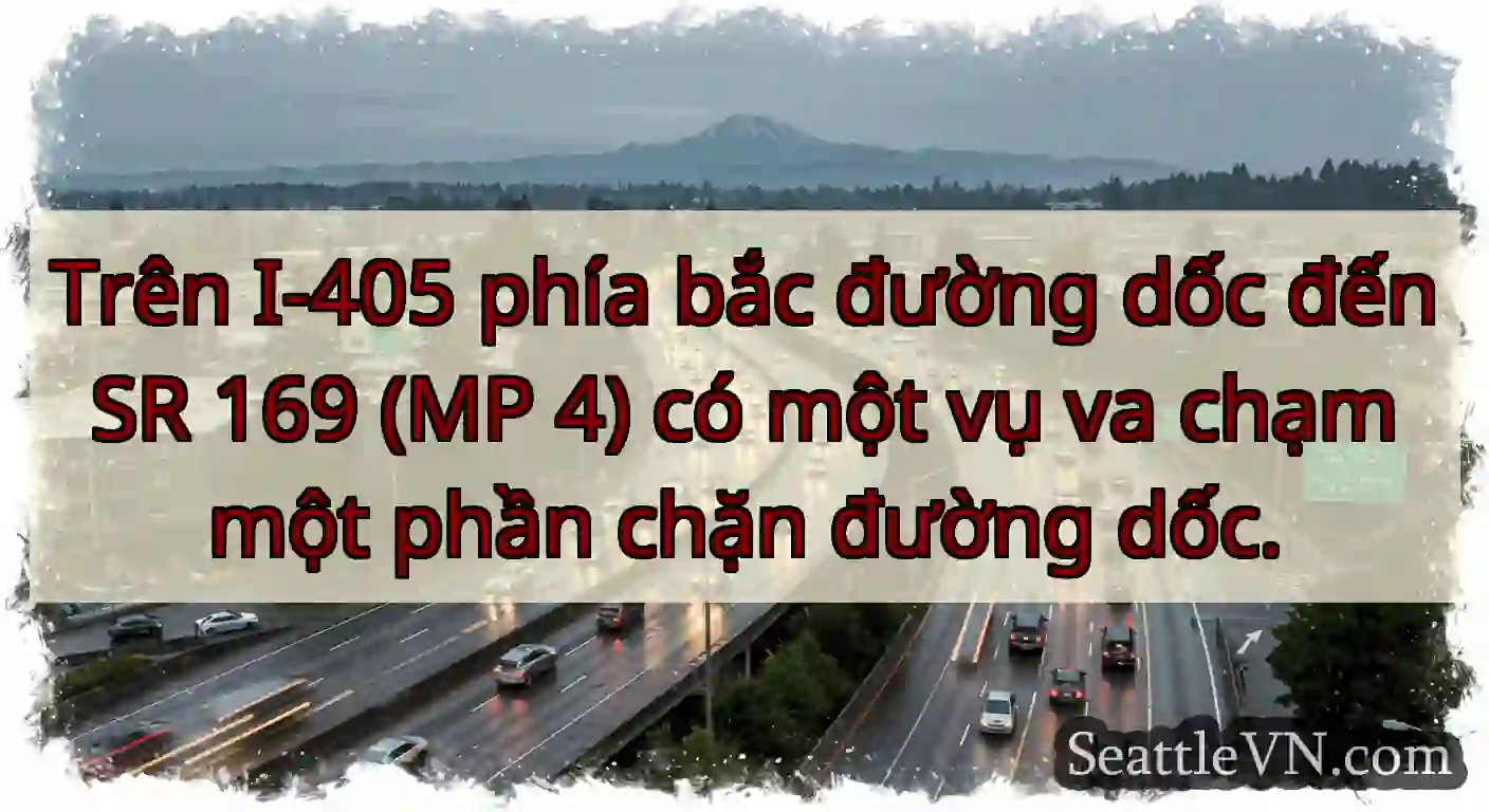 Trên I-405 phía bắc đường dốc đến SR 169 (MP 4)