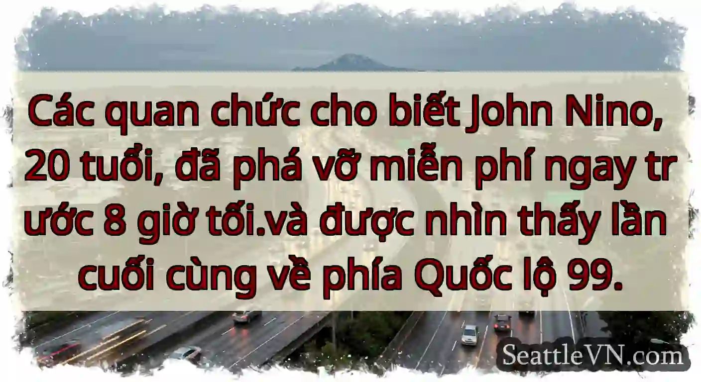 Các quan chức cho biết John Nino, 20 tuổi, đã phá