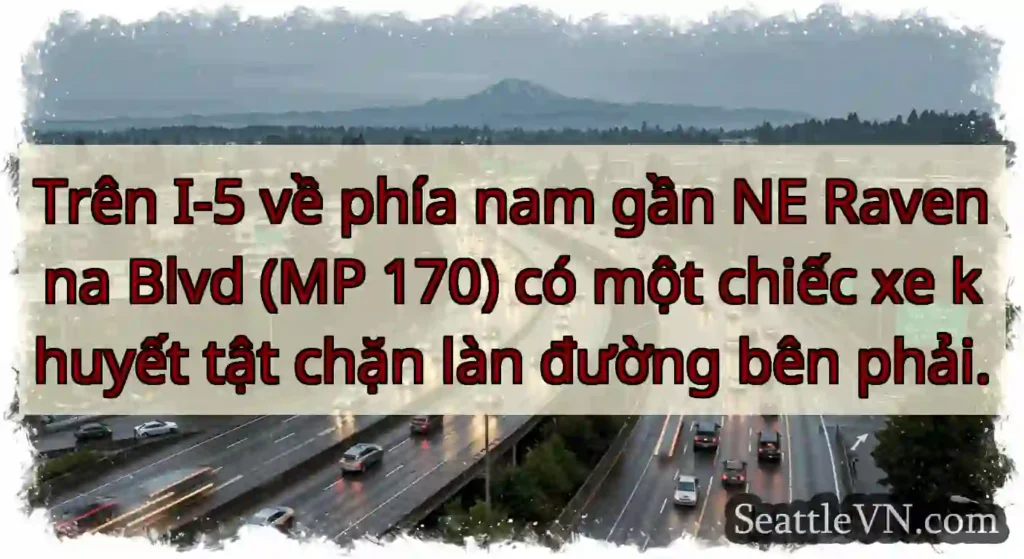 Trên I-5 về phía nam gần NE Ravenna Blvd (MP 170)
